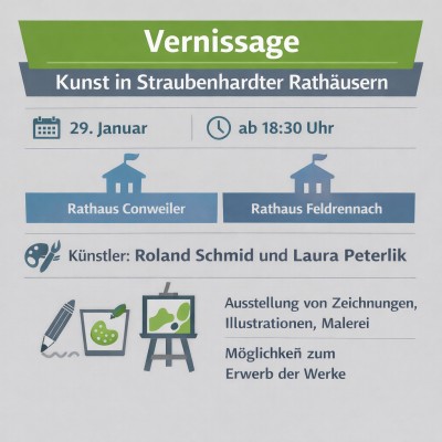 Straubenhardt zeigt Kunst in Rathäusern: Vernissage am 29. Januar
